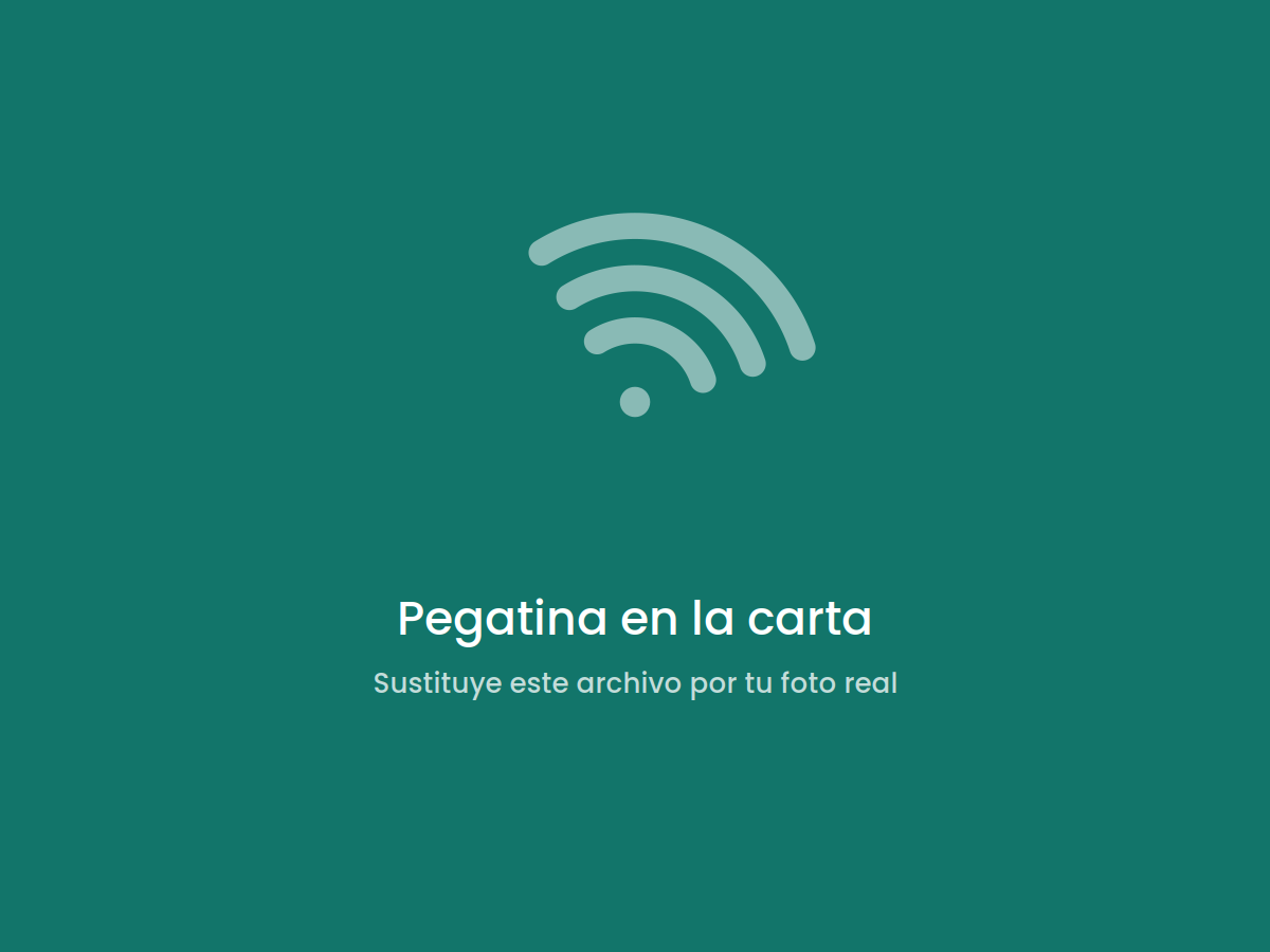 Pegatina NFC en la carta de un restaurante